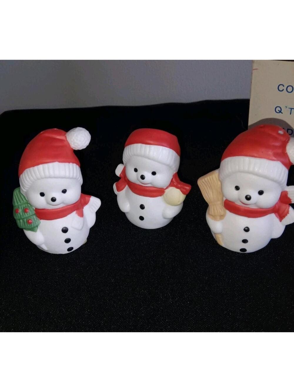 House of Lloyd Snowman Salt and Pepper Shakers & Toothpick Holder Set